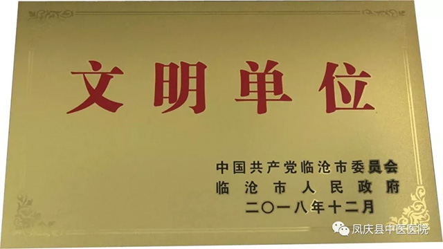 凤庆县中医医院荣获“市级文明单位”和“云南省巾帼建功先进集体”荣誉称号(图1)
